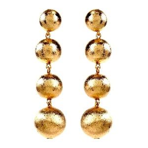 AMRITA Singh four ball drop gold earrings
